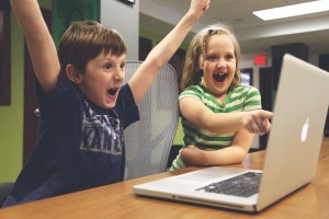 Pixabay Kids Happy at Computer
