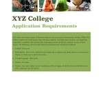 XYZ College Application Requirements Brochure